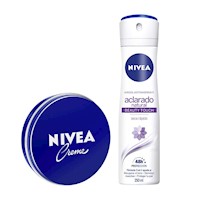 NIVEA Creme 150 ML + Deo Aclarado Natural Beauty Touch Spray 150ML